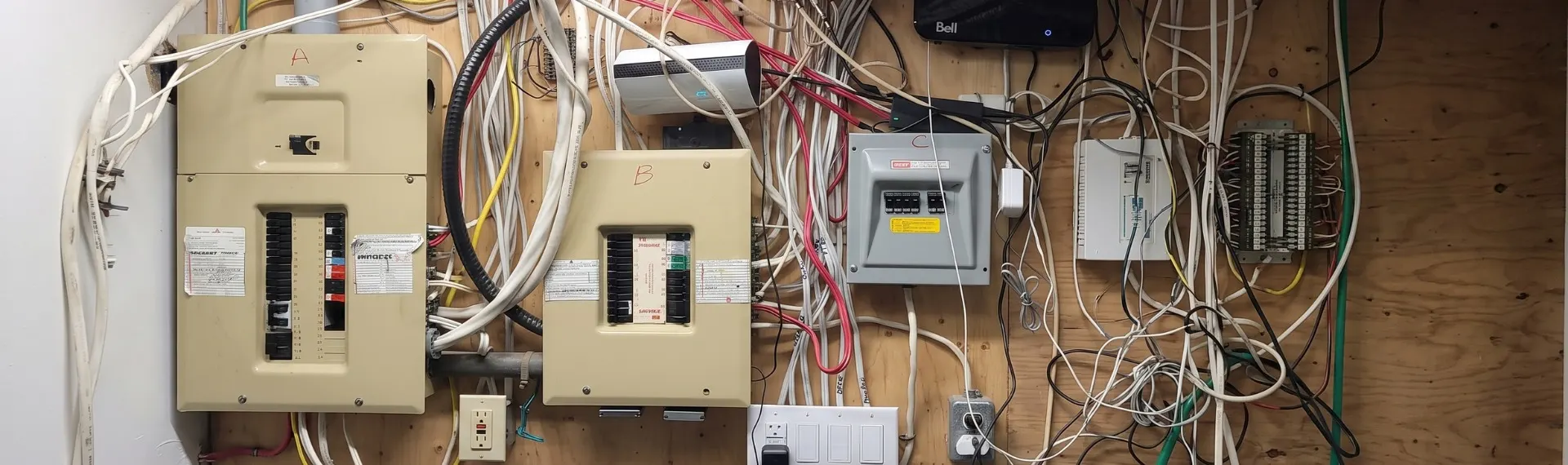 The old residential panel before it was replaced